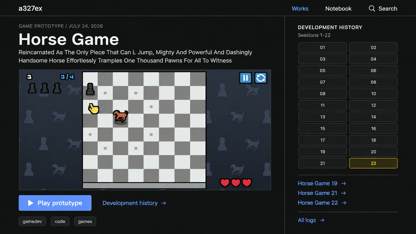 Horse Game home