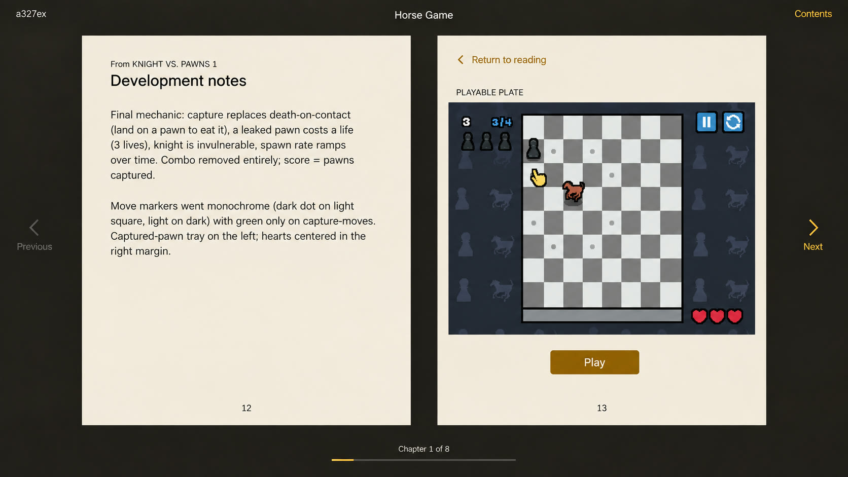 Prose beside play