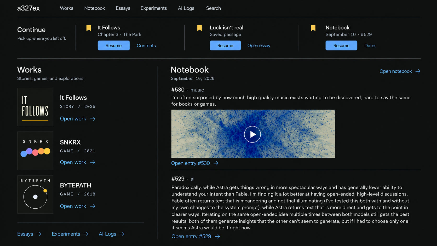 Homepage with remembered places