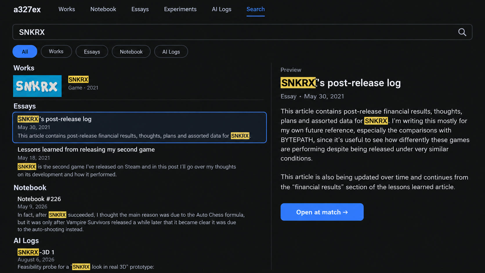 Search across the whole site