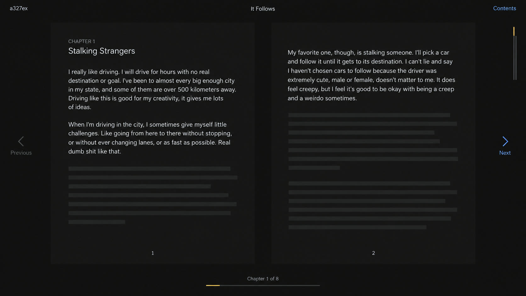 Quiet dark reader
