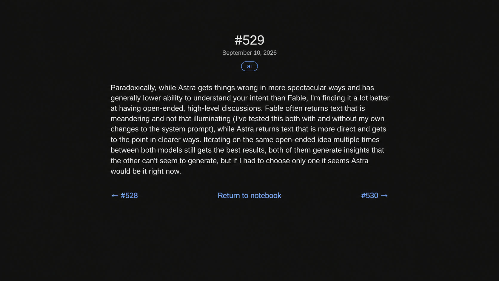 A message permalink in the paginated site