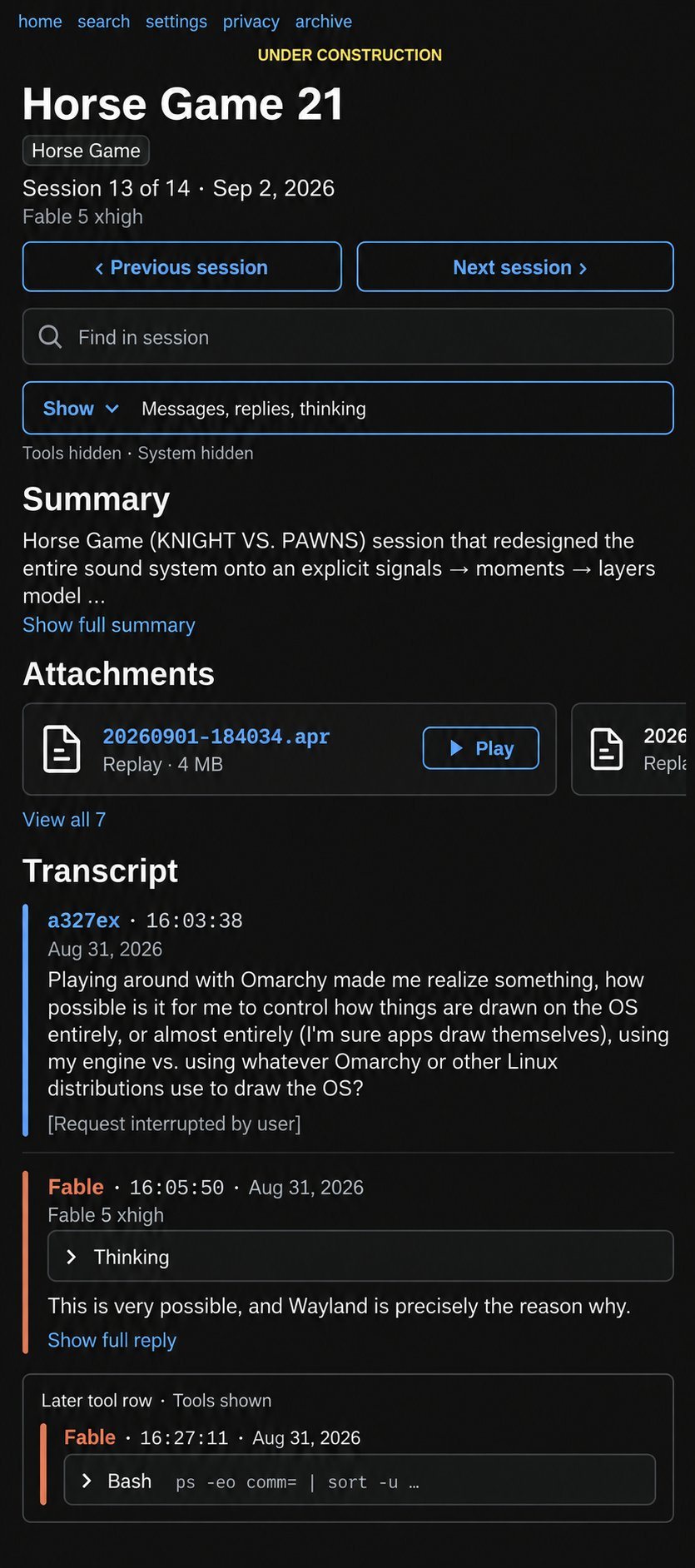 The log on a phone